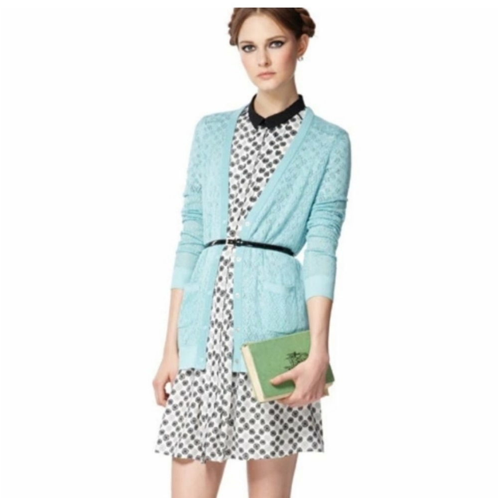 NWOT Jason Wu for Target Long Sleeve Pointelle
Blue Cardigan, XS